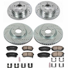 Load image into Gallery viewer, PowerStop Z23 Evolution Sport Brake Rotors + Pads Kia Cadenza w/ Manual Parking Brake (14-16) Front or Rear - Front &amp; Rear Alternate Image