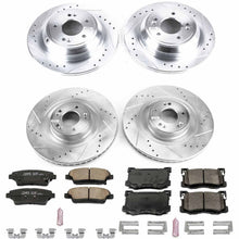 Load image into Gallery viewer, PowerStop Z23 Evolution Sport Brake Rotors + Pads Hyundai Genesis Sedan V8 (15-17) Front or Rear - Front &amp; Rear Alternate Image