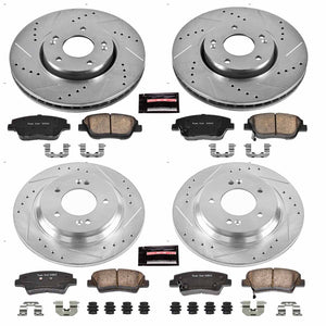 387.42 PowerStop Z23 Evolution Sport Brake Rotors + Pads Kia Optima SXL (2013) Hybrid EX (14-17) Front or Rear - Redline360