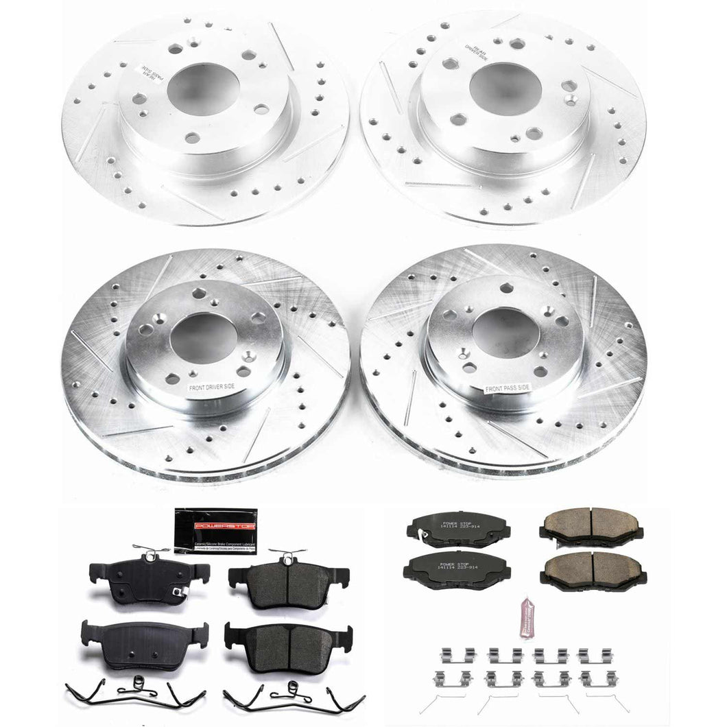283.36 PowerStop Z23 Evolution Sport Brake Rotors + Pads Honda Civic Sedan / Coupe (16-20) Front or Rear - Redline360