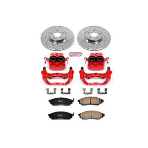 941.68 PowerStop Z23 Evolution Sport Brake Rotors + Pads + Caliper Nissan 350Z w/ 2 Piston Front Caliper (06-08) Front or Rear - Redline360