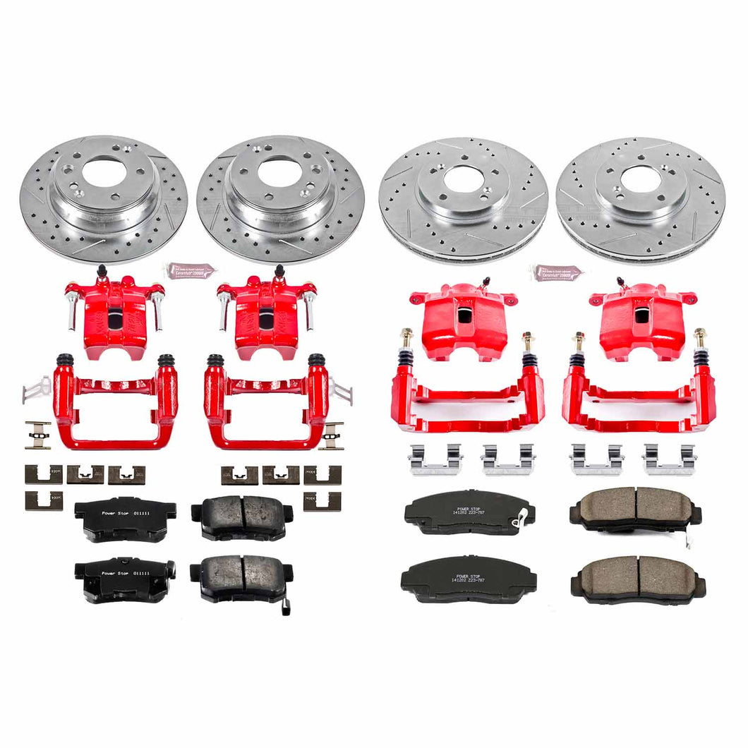 419.93 PowerStop Z23 Evolution Sport Brake Rotors + Pads & Calipers Acura TL (1999-2003) Front or Rear - Redline360
