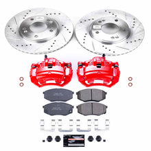 Load image into Gallery viewer, 455.50 PowerStop Z23 Evolution Sport Brake Rotors + Pads + Caliper Hyundai Tucson FWD (10-12) Front Only - Redline360 Alternate Image