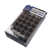 Load image into Gallery viewer, Project Kics Caliber 24 6H Lug Nut Set [24 PCS - M12X1.50] Black or Titanium Blue - Black Alternate Image