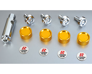 Project Kics Number Plate Lock Bolt Set [Leggdura Racing] Red / Blue / Gold / Black