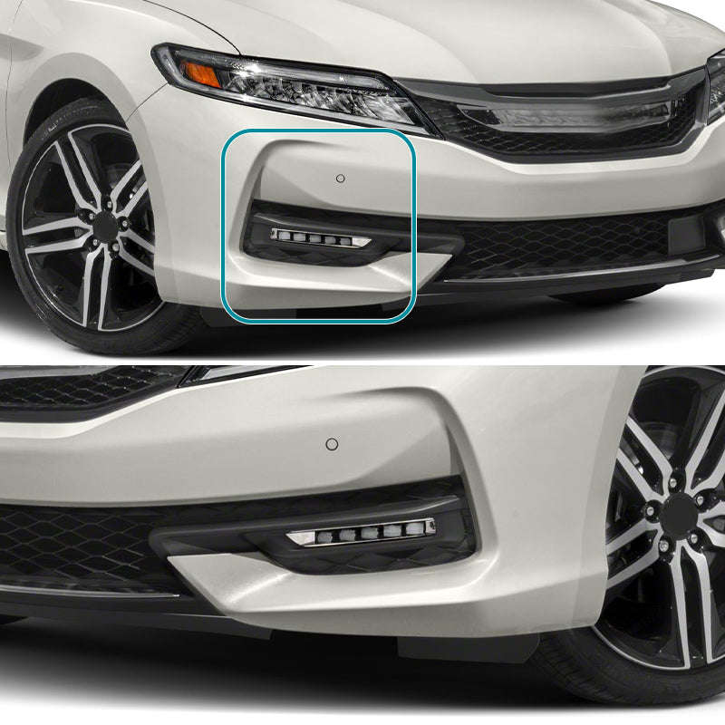 thumbnail image 2 of Front Bumper Grille & LED Fog Light Bezel Kit For 2016-2017 Honda Accord Sedan 2 of 3