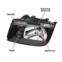 Load image into Gallery viewer, 99.95 Spec-D OEM Replacement Headlights VW Jetta MK4 (99-04) Black / Smoke / Chrome - Redline360 Alternate Image