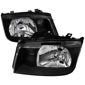 99.95 Spec-D OEM Replacement Headlights VW Jetta MK4 (99-04) Black / Smoke / Chrome - Redline360