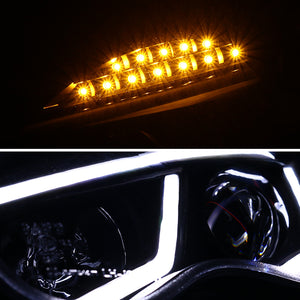 299.95 Spec-D Projector Headlights Mercedes C230 C240 C280 C320 Sedan W203 (01-07) LED DRL Bar - Black / Chrome - Redline360