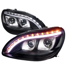 Load image into Gallery viewer, 339.95 Spec-D Projector Headlights Mercedes S320/S350 S420/S430 S500 S600 S55 AMG W220 (98-06) LED DRL - Black / Chrome - Redline360 Alternate Image