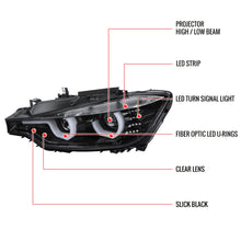 Load image into Gallery viewer, 369.95 Spec-D Projector Headlights BMW 320i 328i 330i 335i 340i F30 (12-15) Halo LED - Black / Chrome / Tinted - Redline360 Alternate Image