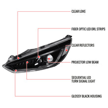 Spec-D Projector Headlights Ford Focus (2015-2018) Sequential w/ DRL B ...