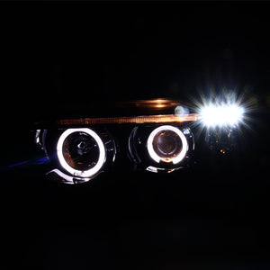 199.95 Spec-D Projector Headlights BMW X5 E53 (01-03) LED Halo Black or Chrome Housing - Redline360