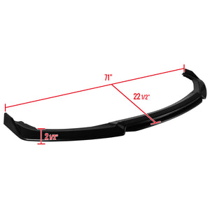 99.95 Spec-D Front Lip Honda Civic Sedan (2016-2021) Black or Black w/ Red Trim - Redline360