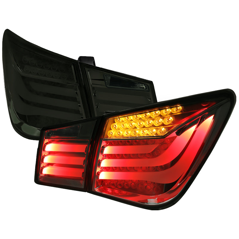 Spec-D LED Tail Lights Chevy Cruze (2011-2015) Smoked / Red