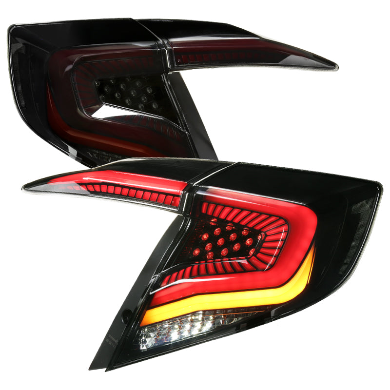 299.95 Spec-D Tail Lights Honda Civic Sedan (2016-2021) Sequential LED - Smoked - Redline360