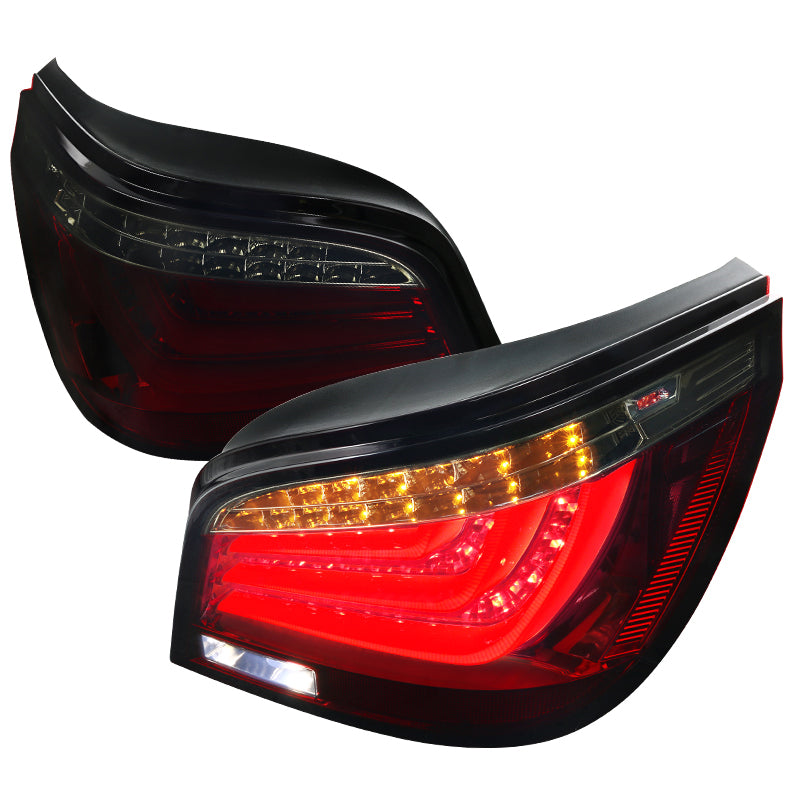 Spec-D LED Tail Lights BMW E60 5 Series (04-07) Red / Chrome