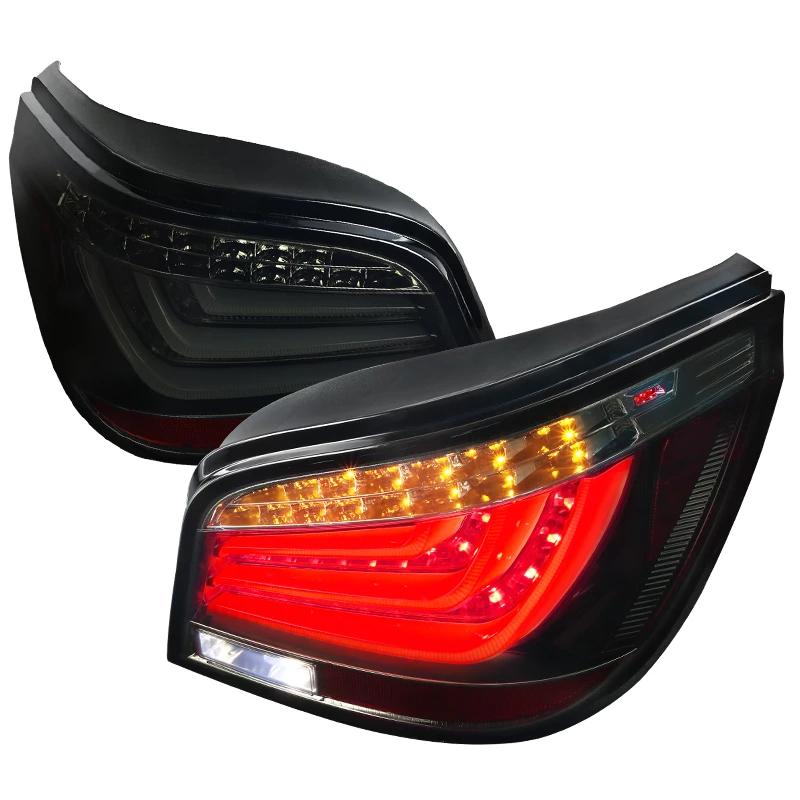 269.95 Spec-D LED Tail Lights BMW E60 525i/528i 530i/535i 540i/545i 550i M5 (08-10) Red / Chrome / Black - Redline360