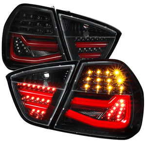 269.95 Spec-D LED Tail Lights BMW 325i 328i 330i 335i E90 Sedan (05-08) Red / Chrome / Black - Redline360