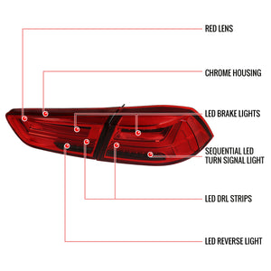 229.95 Spec-D Tail Lights Mitsubishi Lancer EVO 10/X (08-15) Sequential Red/Smoke - Redline360