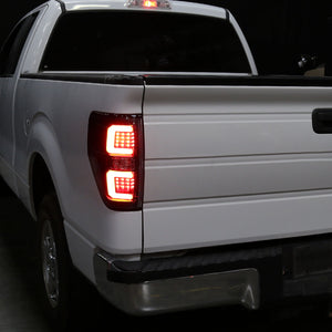 279.95 Spec-D LED Tail Lights Ford F150 (2009-2014) w/ Dual C Bars - Black or Chrome - Redline360