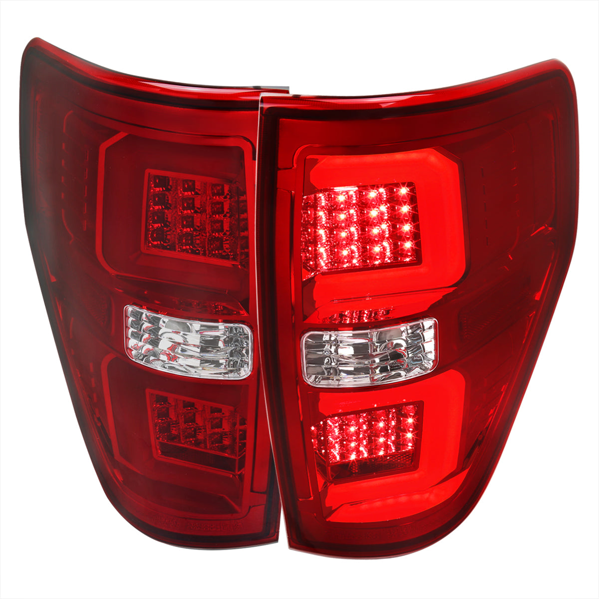 Spec-D LED Tail Lights Ford F150 (2009-2014) w/ Dual C Bars - Black or  Chrome