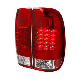109.95 Spec-D Tail Lights Ford F250 F350 F450 F550 F650 (08-16) LED Black / Clear / Smoked - Redline360