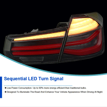 Load image into Gallery viewer, 329.95 Spec-D Tail Lights BMW 328i Sedan (2012-2018) 335i Sedan (2012-2015) LED Sequential Red/Black - Redline360 Alternate Image
