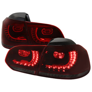 249.95 Spec-D LED Tail Lights VW Golf / GTI MK6 (2010-2014) LED Sequential Red/Smoke - Redline360