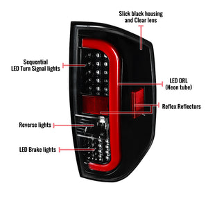 259.99 Spec-D Tail Lights Toyota Tundra (2014-2020) Sequential LED - Red, Black, Chrome or Smoked - Redline360
