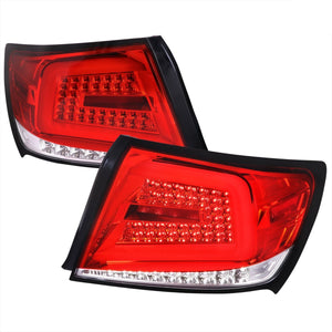 399.99 Spec-D Tail Lights Subaru Impreza & WRX & STI (08-14) Sequential LED Bar - Black / Smoked / Red - Redline360