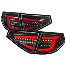 Load image into Gallery viewer, Spec-D Tail Lights Subaru Impreza / WRX / STI Hatchback (08-14) Sequential LED - Black / Smoked / Red Alternate Image