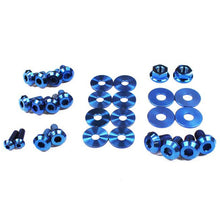 Load image into Gallery viewer, Dress Up Bolts Mitsubishi 1G Eclipse (90-94) Titanium Partial Engine Bay Kit - Blue Alternate Image