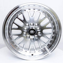 Load image into Gallery viewer, 125.00 MST MT10 Wheels (15x7 5x100/5x114.3 +20 Offset) Silver w/ Machined Face &amp; Chrome/Gold Rivets - Redline360 Alternate Image