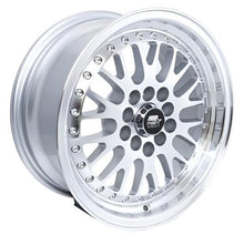 Load image into Gallery viewer, 125.00 MST MT10 Wheels (15x7 5x100/5x114.3 +20 Offset) Silver w/ Machined Face &amp; Chrome/Gold Rivets - Redline360 Alternate Image