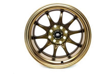 Load image into Gallery viewer, 117.50 MST MT11 Wheels (15x8 4x100/4x114.3 +0 Offset) Satin Bronze w/ Bronze Lip - Redline360 Alternate Image