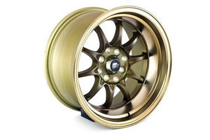 117.50 MST MT11 Wheels (15x8 4x100/4x114.3 +0 Offset) Satin Bronze w/ Bronze Lip - Redline360