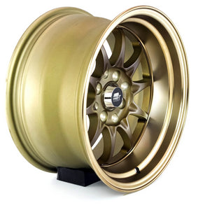 117.50 MST MT11 Wheels (15x8 4x100/4x114.3 +0 Offset) Satin Bronze w/ Bronze Lip - Redline360