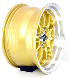 212.95 MST MT11 Wheels (16x8 5x100/5x114.3 +15 Offset) Gold w/ Machined Lip - Redline360