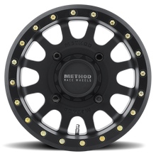 Load image into Gallery viewer, Method Race Wheels 401 UTV Beadlock (15x7.0 +13 Offset 4x156) Matte Black / Titanium / Raw Machine Finish - Matte Black Alternate Image