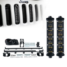 Load image into Gallery viewer, 48.00 Xprite Philips LED Grille Light Kit Jeep Wrangler JK [8" Double Row] (07-18) GRL-JK-G1-KIT-W-2PC - Redline360 Alternate Image