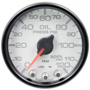 282.84 AutoMeter Spek-Pro Digital Stepper Motor Oil Pressure Gauge (2-1/16") Black or Chrome Bezel - Redline360