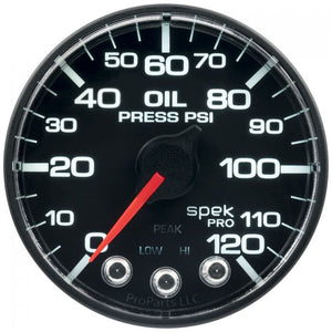 282.84 AutoMeter Spek-Pro Digital Stepper Motor Oil Pressure Gauge (2-1/16" No O-Ring)  P325324 - Redline360