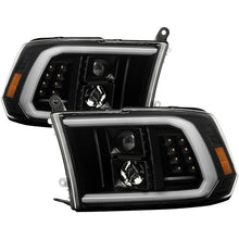 Load image into Gallery viewer, Xtune Projector Headlights Dodge Ram (09-18) [w/ LED DRL] Black or Chrome w/ Amber Turn Signal Light - Black Alternate Image