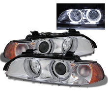 Load image into Gallery viewer, Xtune Headlights BMW E39 5 Series (97-03) [w/ Halo LED DRL] Black or Chrome w/ Amber Turn Signal Lights Alternate Image