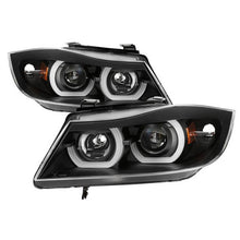 Load image into Gallery viewer, Xtune Projector Headlights BMW E90 3 Series (06-08) [LBDRL - Halogen Model] Black w/ Amber Turn Signal Alternate Image