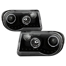 Load image into Gallery viewer, Xtune Projector Headlights Chrysler 300C (05-10) [w/ Halo LED Lights] Black or Chrome w/ Amber Turn Signal Light - Black Alternate Image