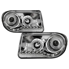 Load image into Gallery viewer, Xtune Projector Headlights Chrysler 300C (05-10) [w/ Halo LED Lights] Black or Chrome w/ Amber Turn Signal Light - Chrome Alternate Image