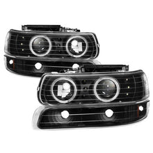 Load image into Gallery viewer, Xtune Projector Headlights Chevy Suburban 1500/2500 (00-06) [w/ Bumper Light &amp; LED Halo] Black Alternate Image