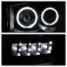 Load image into Gallery viewer, Xtune Projector Headlights Dodge Ram (06-09) [w/ LED Halo] Black Smoked or Smoke w/ Amber Turn Signal Light - Black Smoke Alternate Image